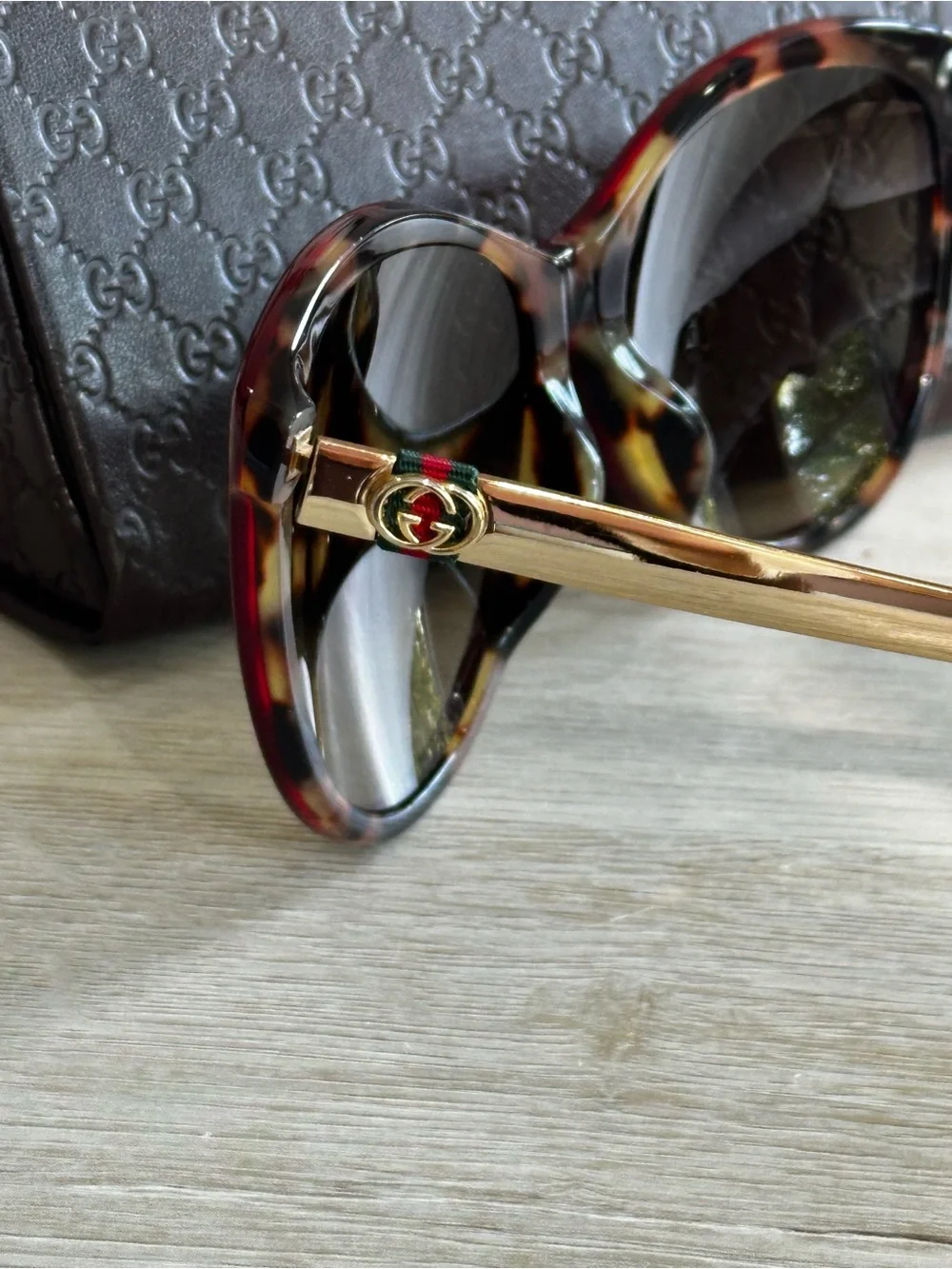 Gucci Oversized Women's Sunglasses in Deep Burgundy